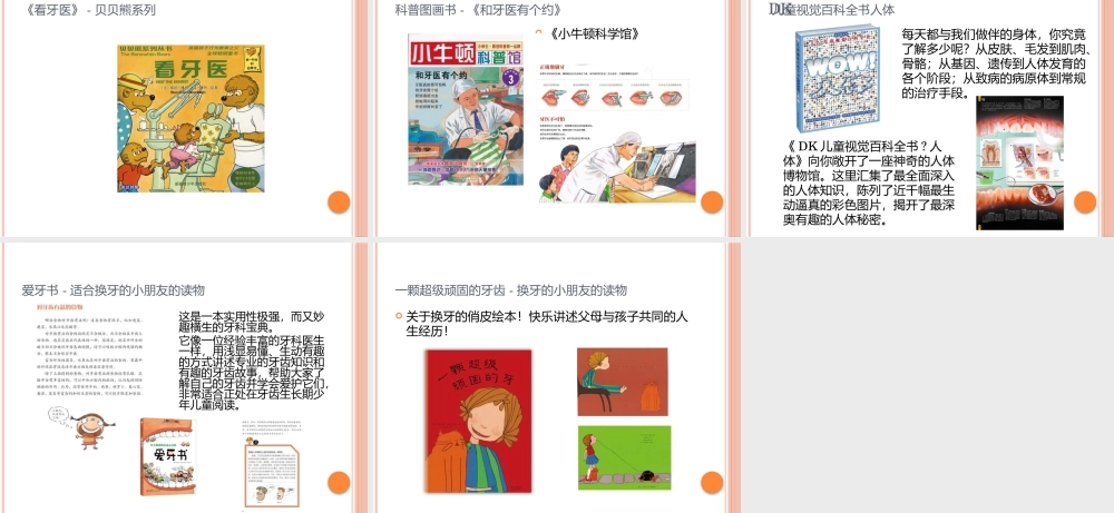 爱护牙齿的绘本童书书单.pptx