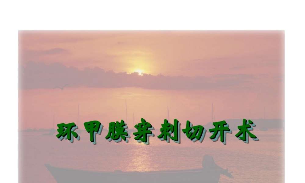 环甲膜穿刺切开术.ppt