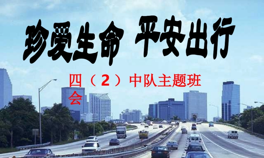 珍爱生命-平安出行四(2)中队.ppt