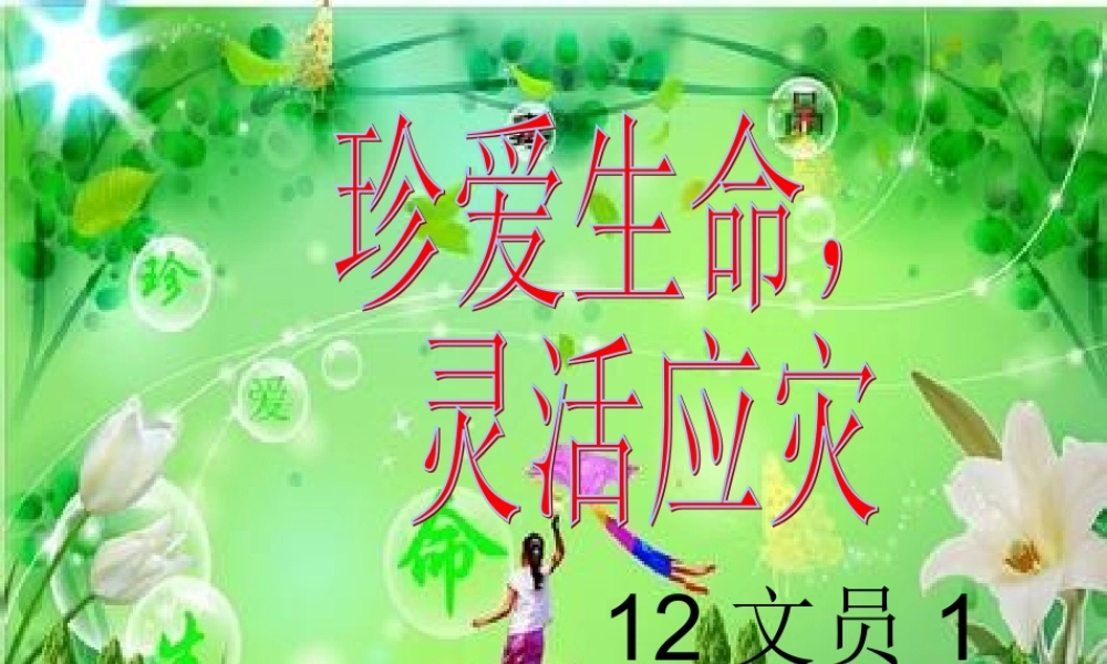 珍爱生命-灵活应灾...ppt