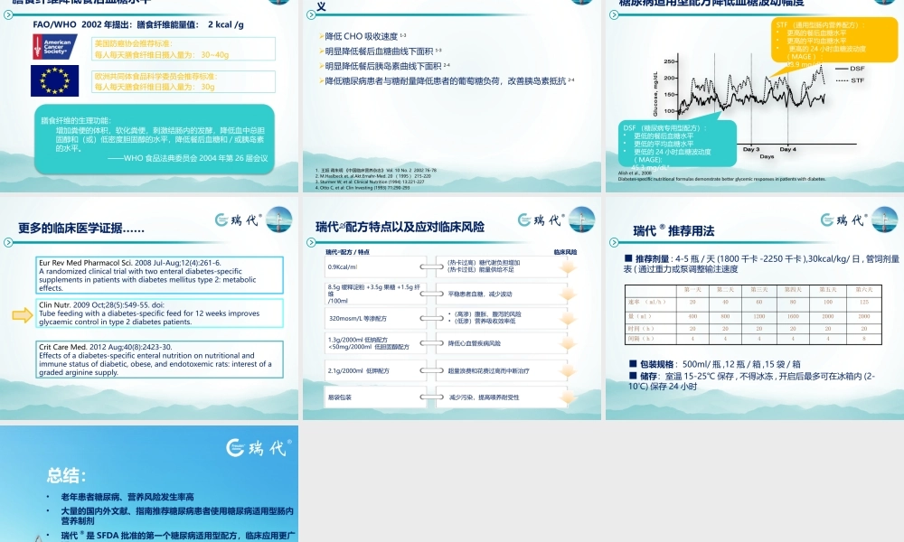 瑞代--营养达标--平稳血糖.pptx