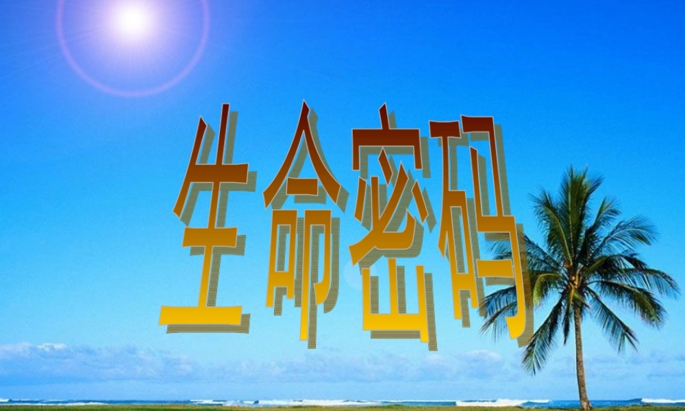 生命密码-大漠绿洲完整版.ppt