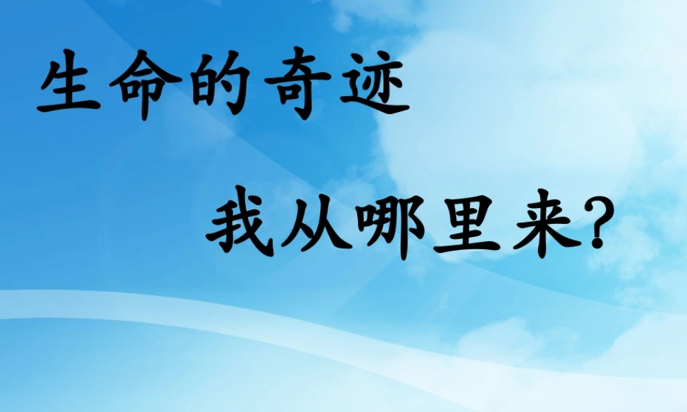 生命的奇迹.ppt
