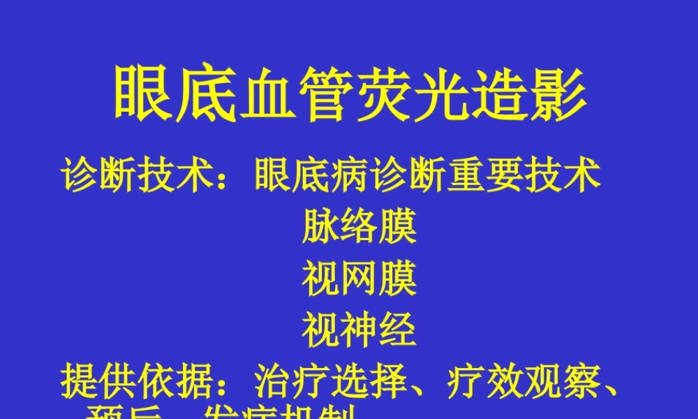 眼底血管荧光造影.ppt