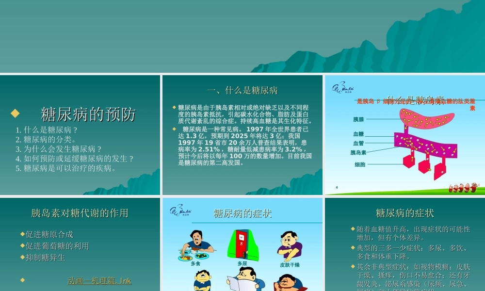 糖尿病健康知识讲座外二科.ppt