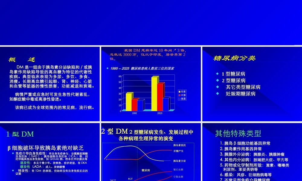 糖尿病及其并发症的诊治进展.ppt