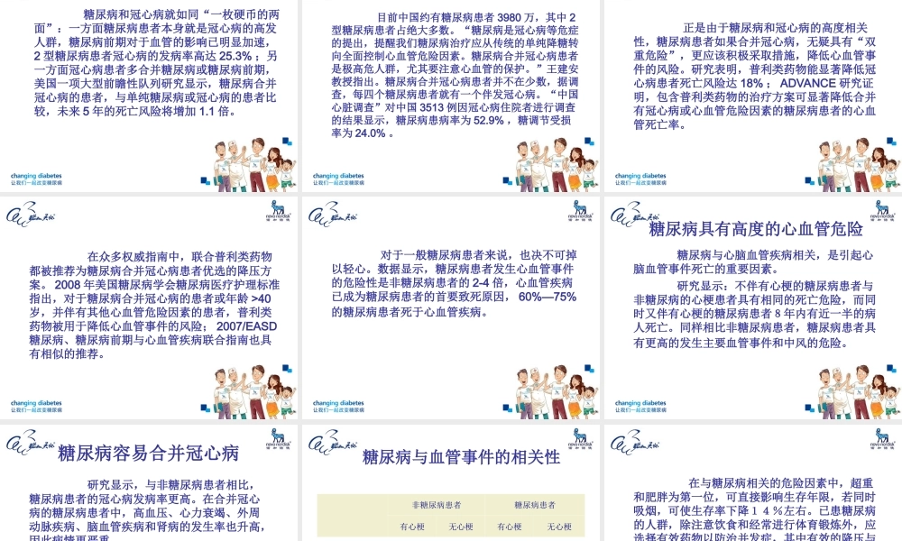 糖尿病和冠心病.ppt