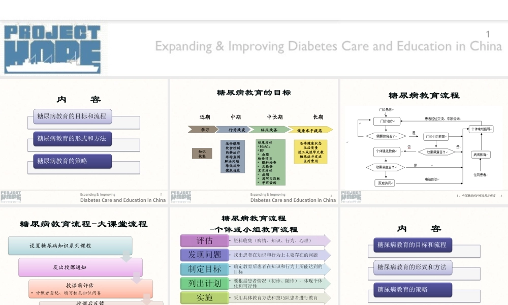 糖尿病宣教方法和策略.ppt