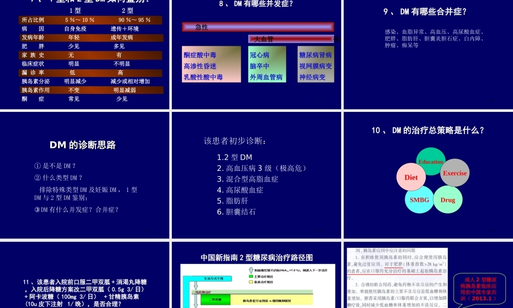 糖尿病教学查房.ppt