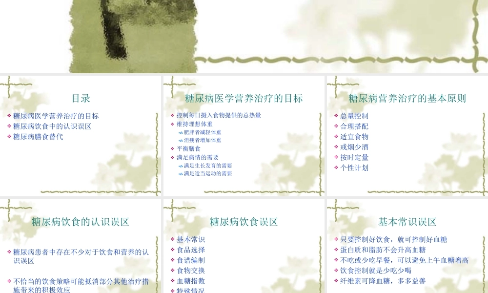 糖尿病营养误区与膳食替代.ppt