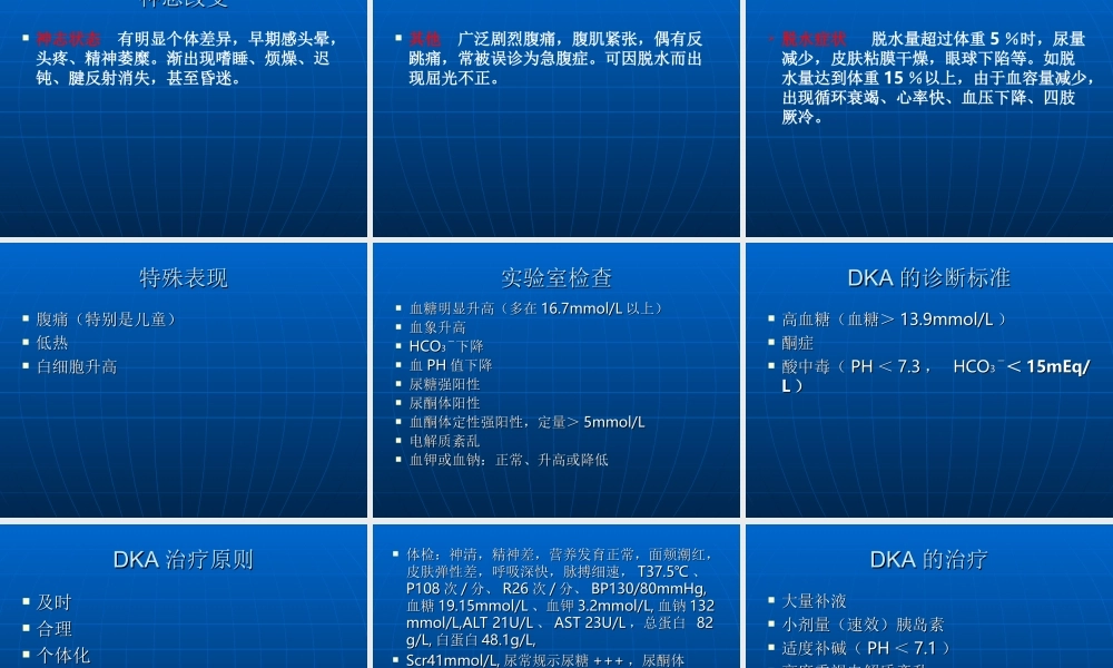 糖尿病酮症酸中毒的教学查房.ppt