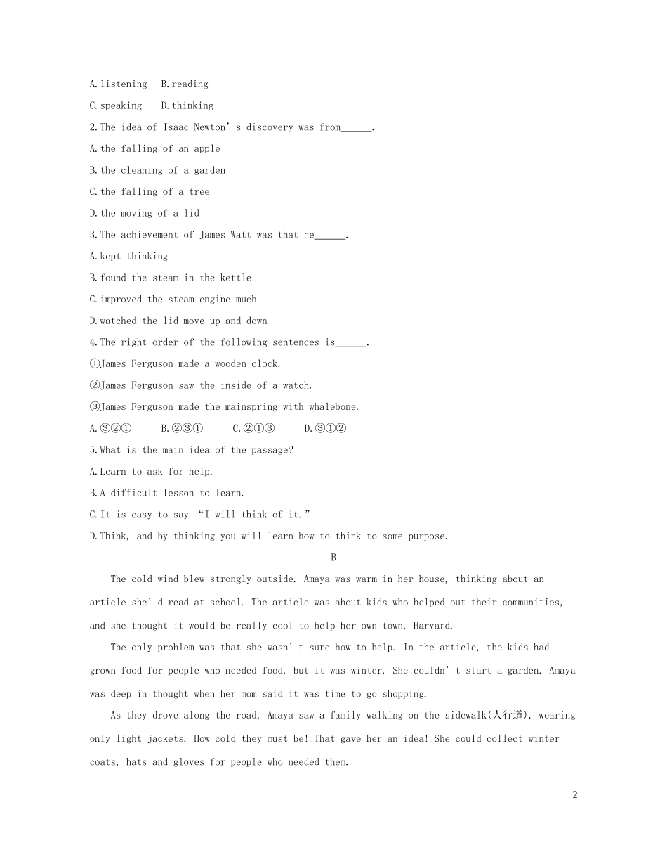 2023学年中考英语八上第9课时Units7_8习题人教新目标版.docx_第2页