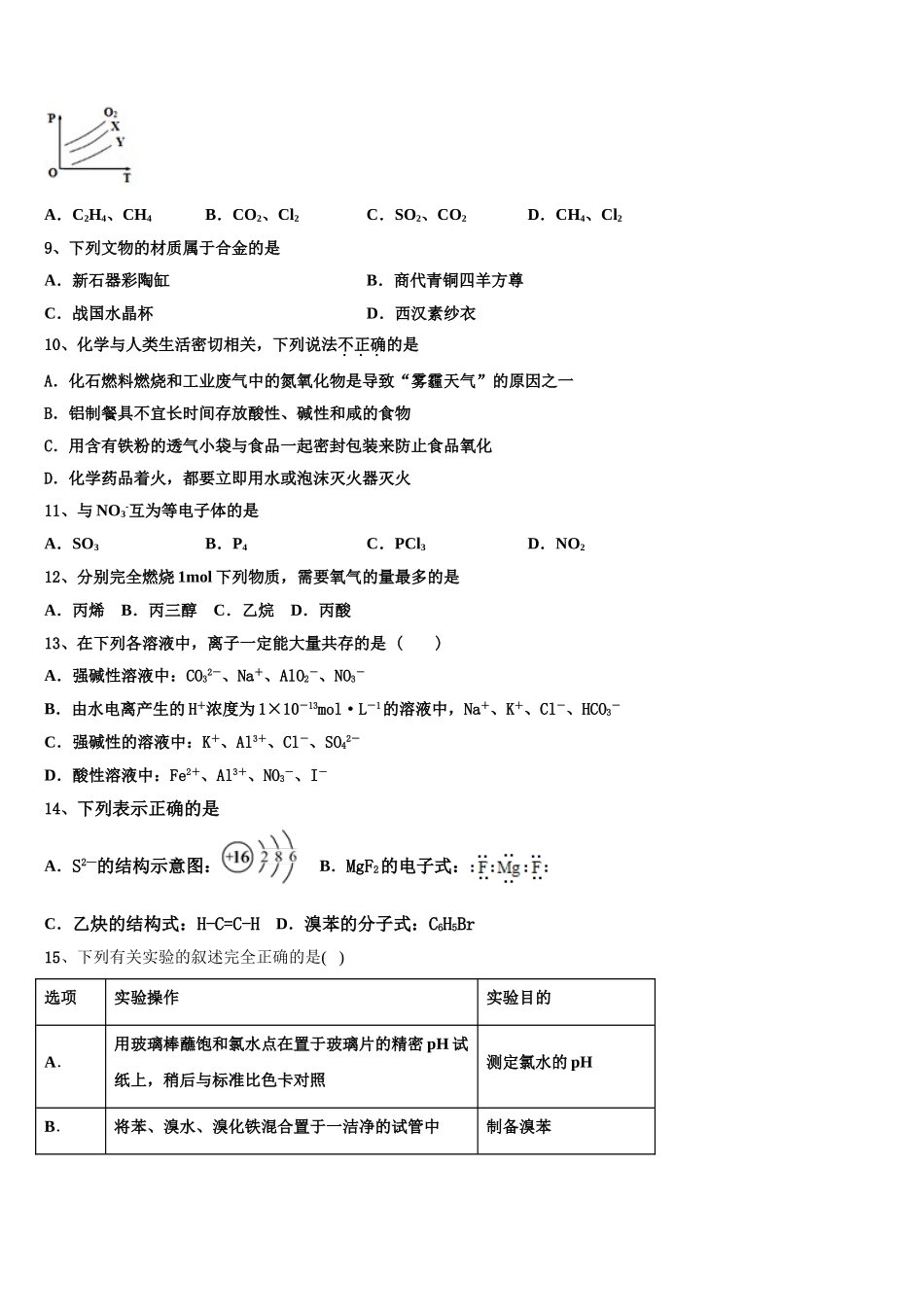 2023届四川省会理县第一中学高二化学第二学期期末复习检测试题（含解析）.doc_第3页