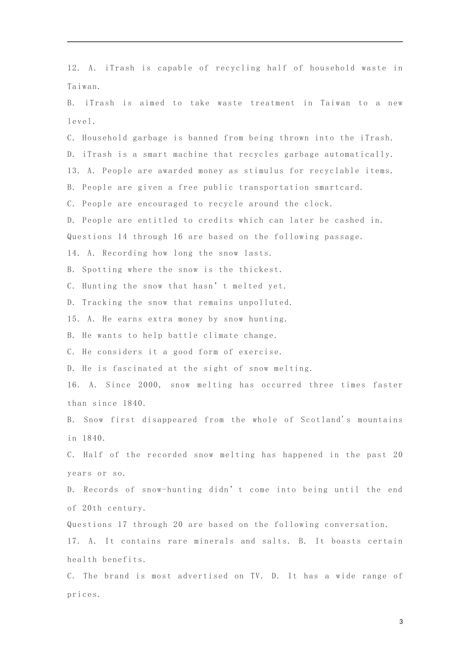 上海市杨浦区2023学年高三英语上学期期中试题.doc_第3页