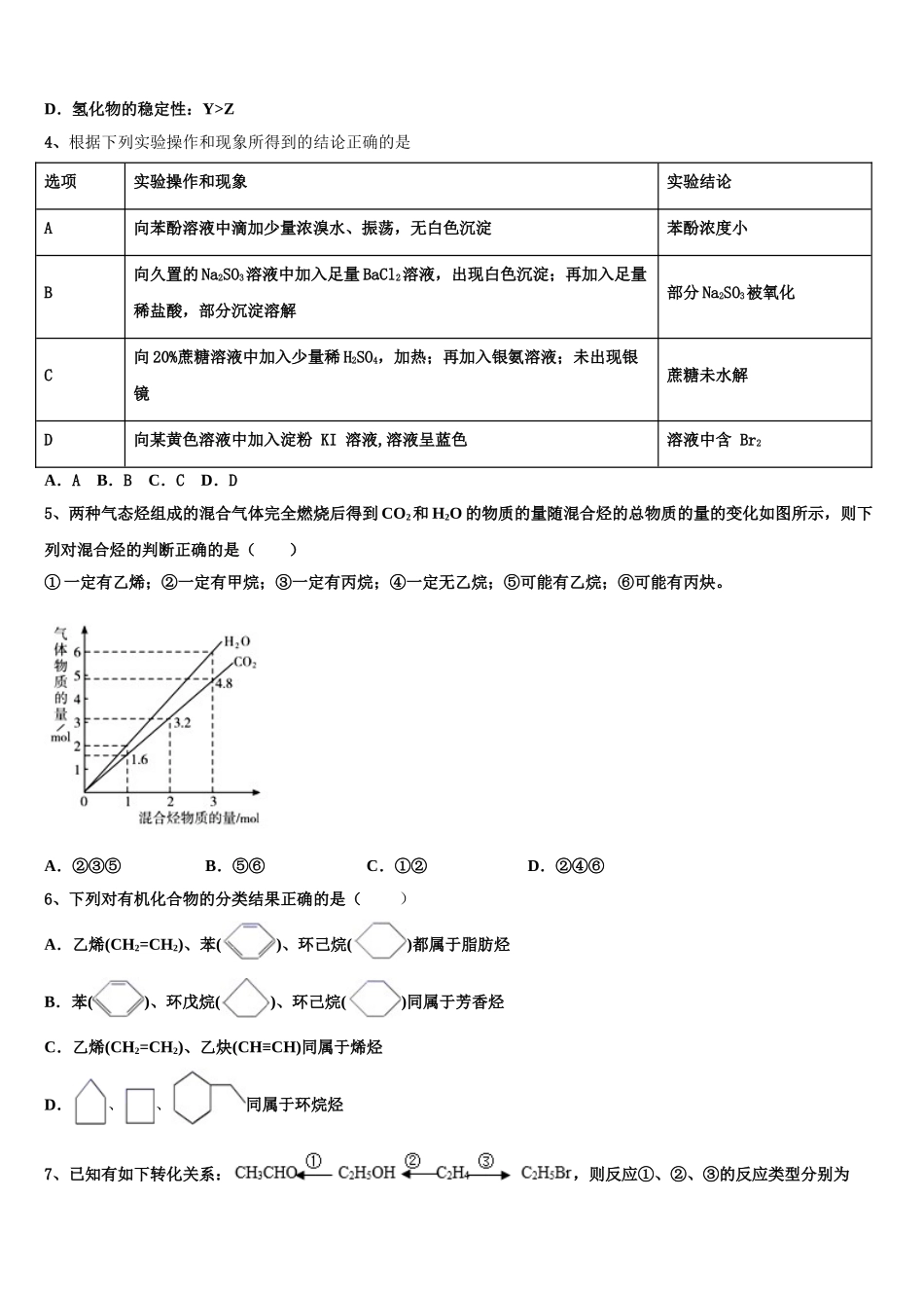 2023届齐齐哈尔市重点中学高二化学第二学期期末考试试题（含解析）.doc_第2页