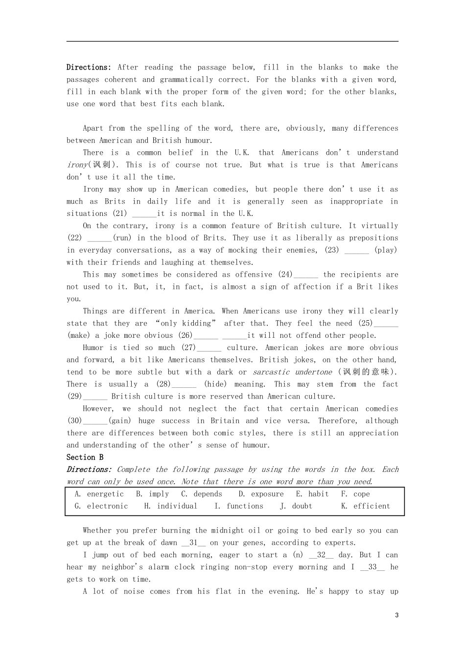 上海市嘉定区封浜高级中学2023学年高二英语上学期期中试题.doc_第3页