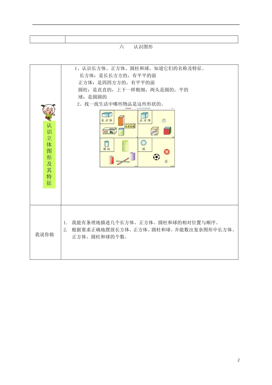 2023学年一年级数学上册教材梳理专项部分图形与几何北师大版.doc_第2页