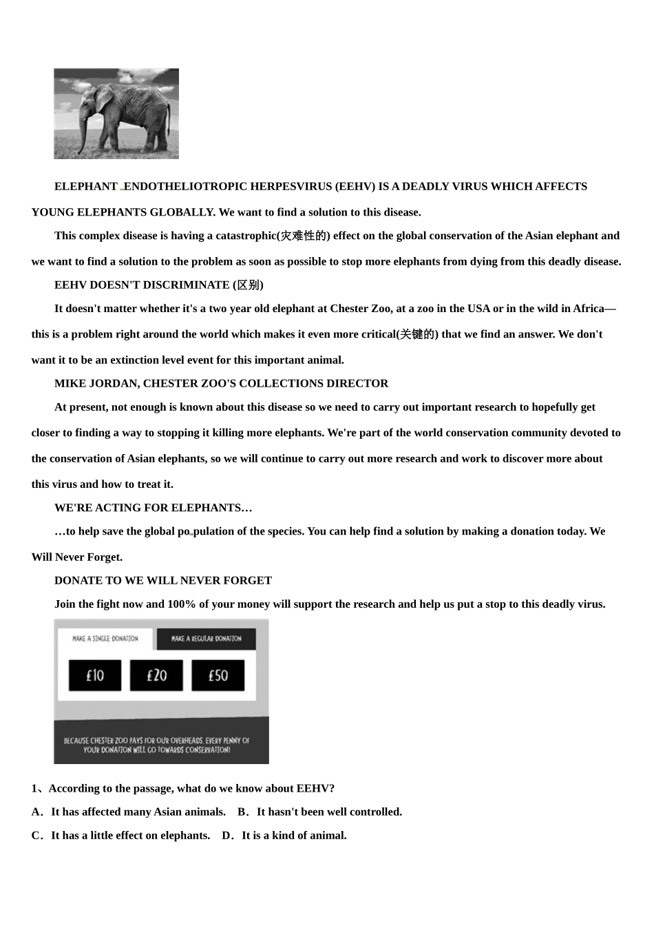 云南省禄丰县一中2023学年高考英语考前最后一卷预测卷（含解析）.doc_第3页