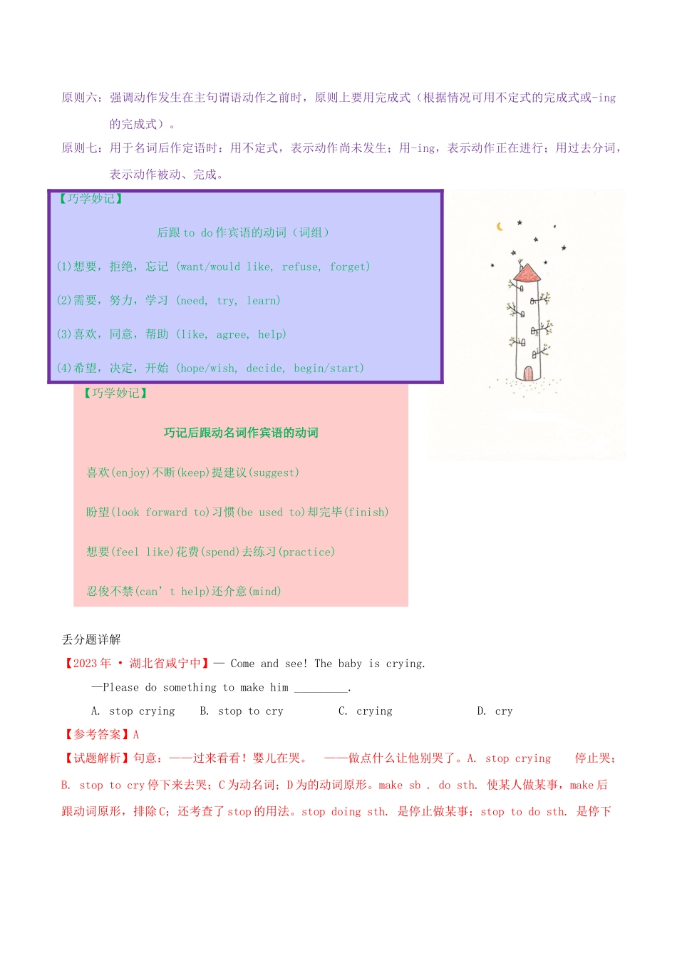 2023学年中考英语易错易丢分专题11非谓语动词含解析.doc_第3页