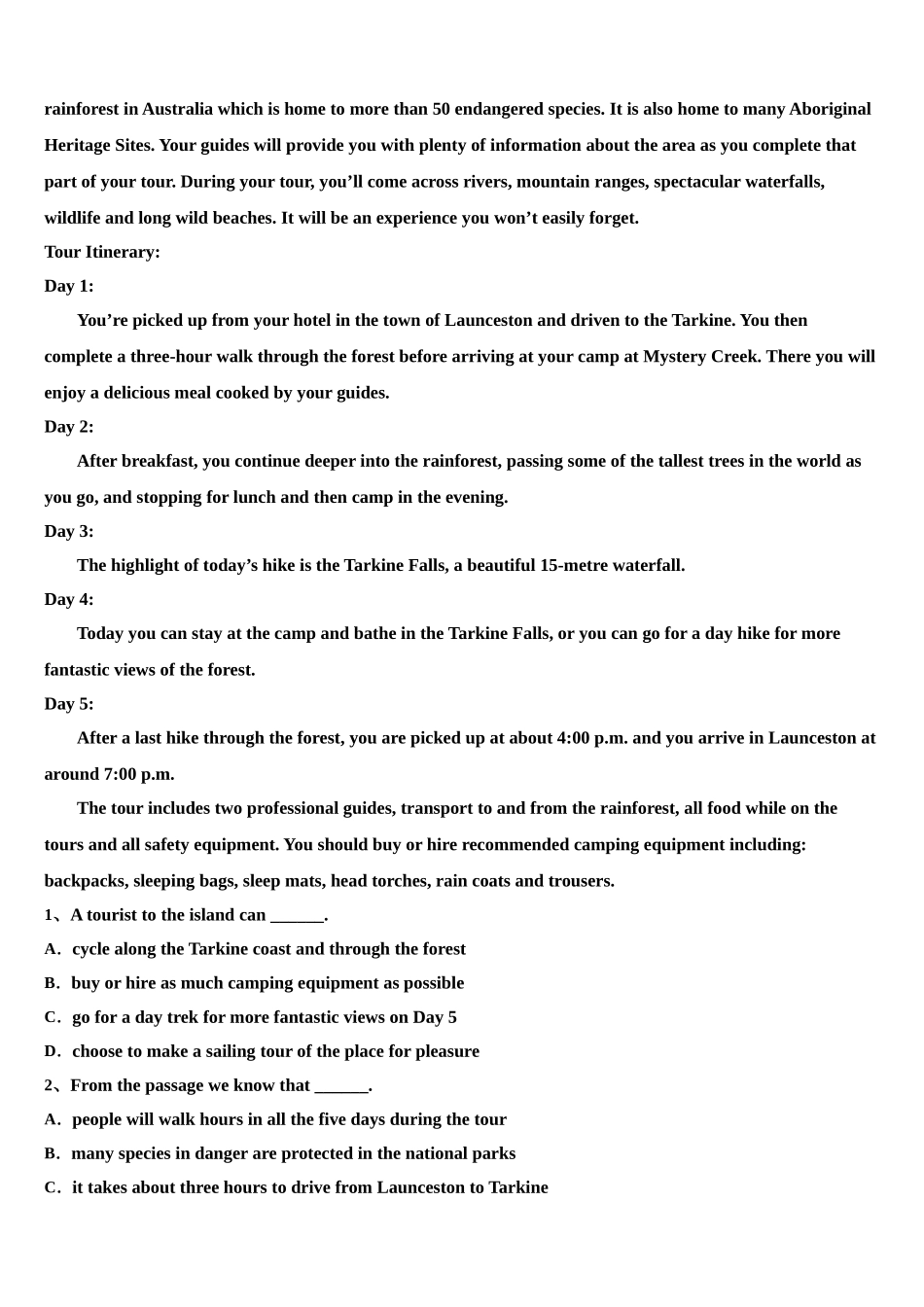 2023学年河北省承德市重点高中联谊校高三第六次模拟考试英语试卷（含解析）.doc_第3页