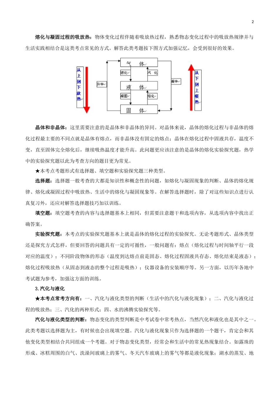 2023学年中考物理一轮基础复习专题03物态变化考点考题与提升训练含解析.doc_第2页