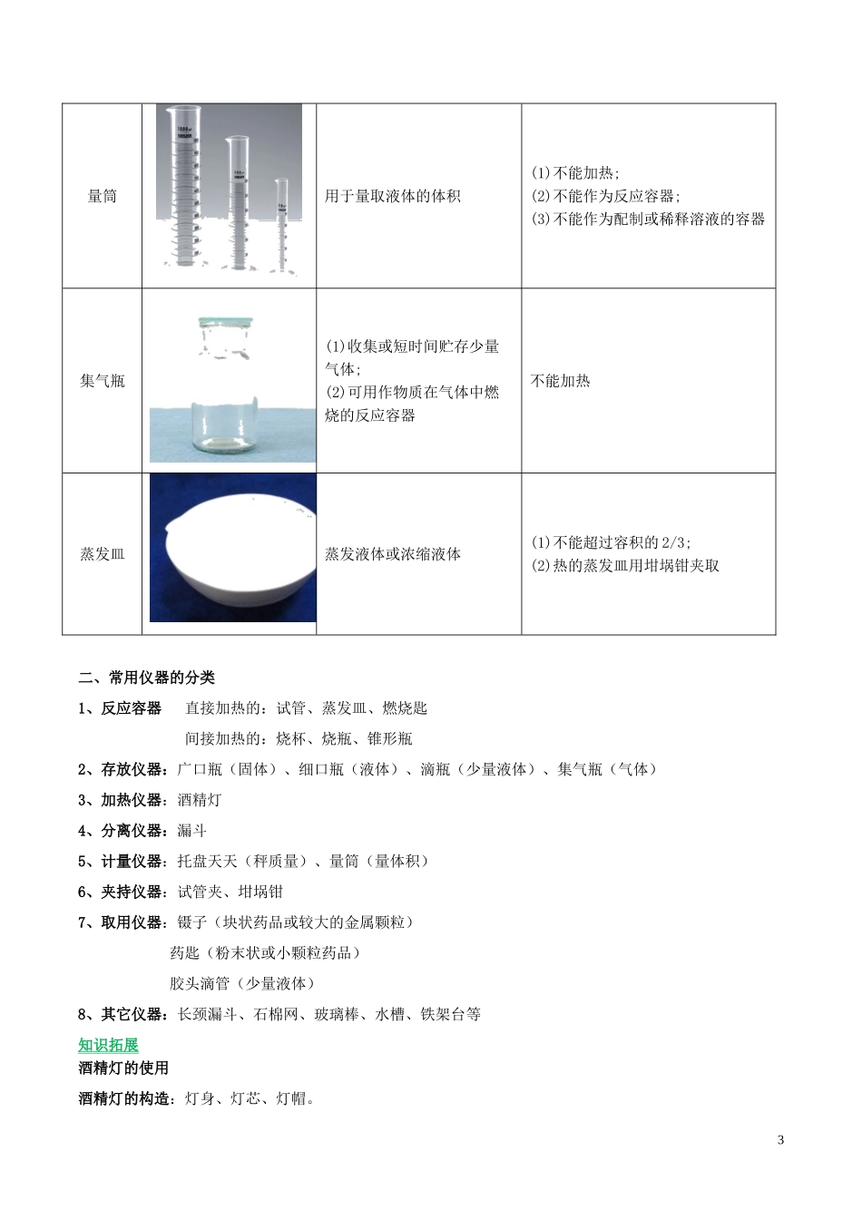 2023学年九年级化学上册第一单元走进化学世界课题3走进化学实验室讲学含解析新版（人教版）.doc_第3页