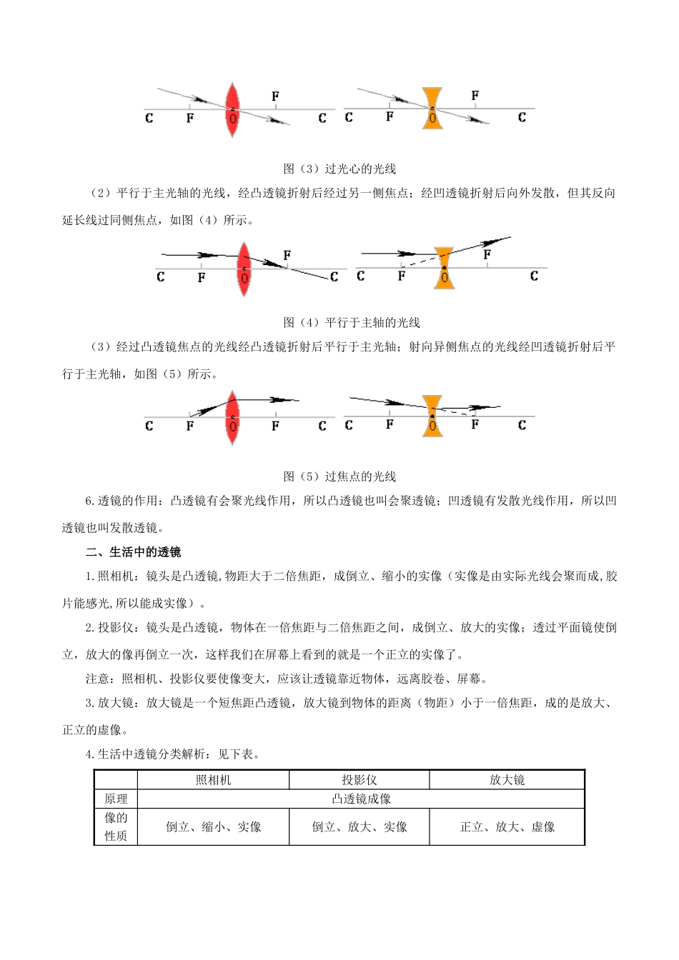 2023学年八年级物理上册第五章透镜及其应用单元讲析与提高含解析新版（人教版）.doc_第2页