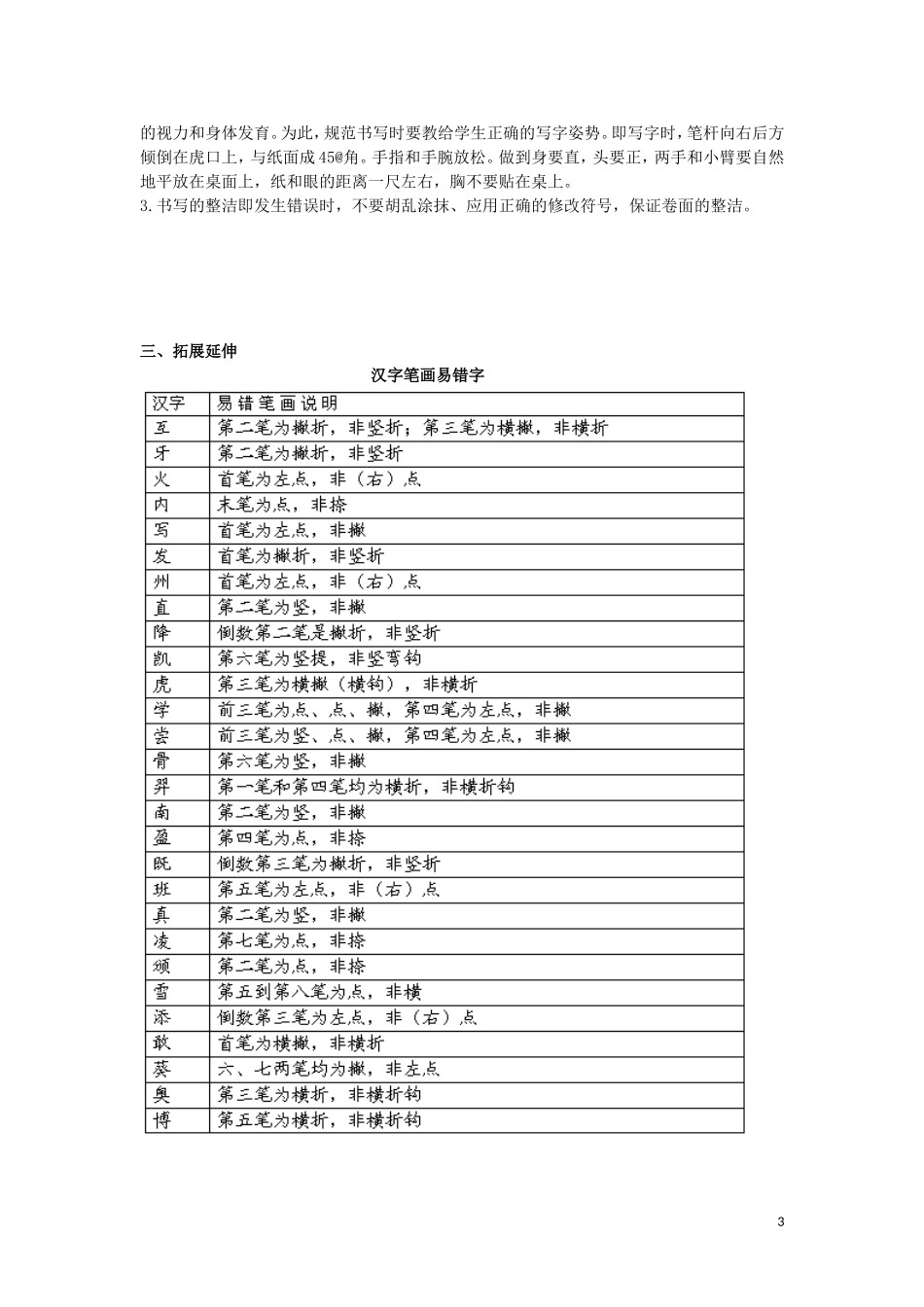 2023学年初中语文基础知识点专题讲练汉字的书写含解析.doc_第3页