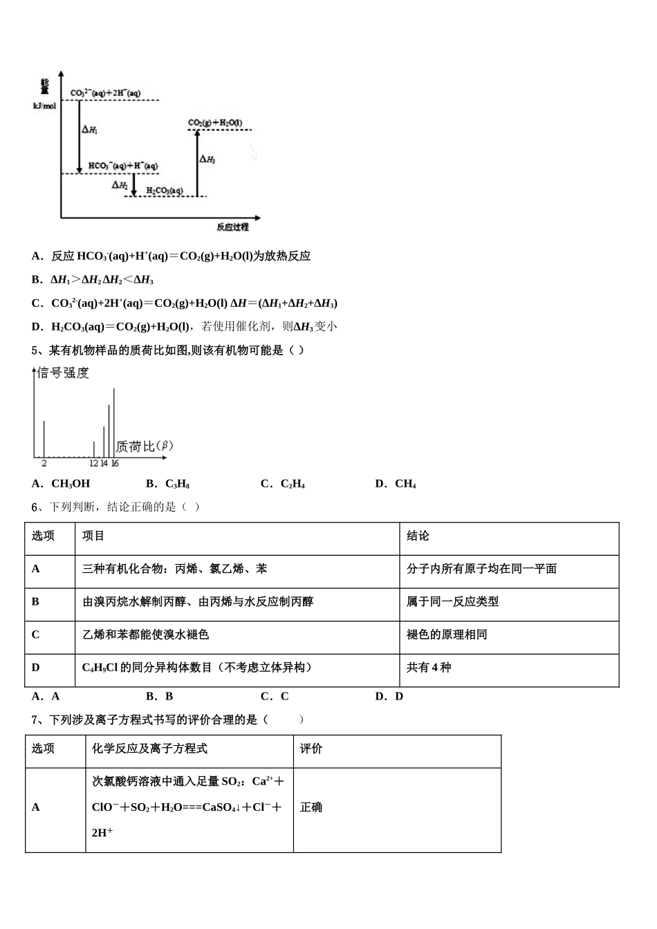 2023学年海南省儋州市第一中学高二化学第二学期期末质量跟踪监视试题（含解析）.doc_第2页