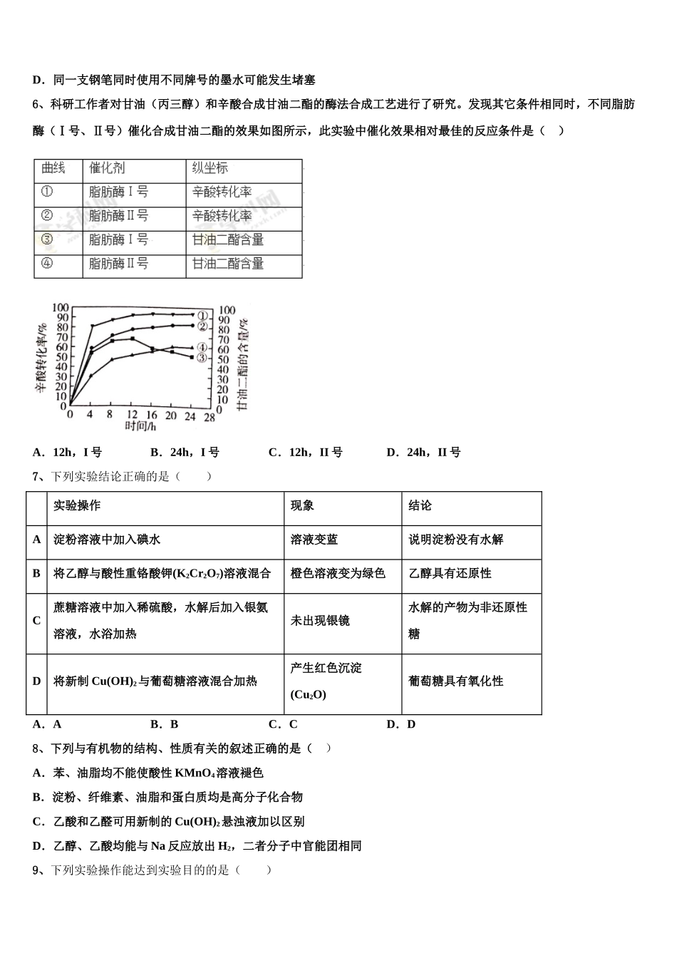 2023学年海南省三亚市达标名校化学高二第二学期期末学业水平测试试题（含解析）.doc_第2页