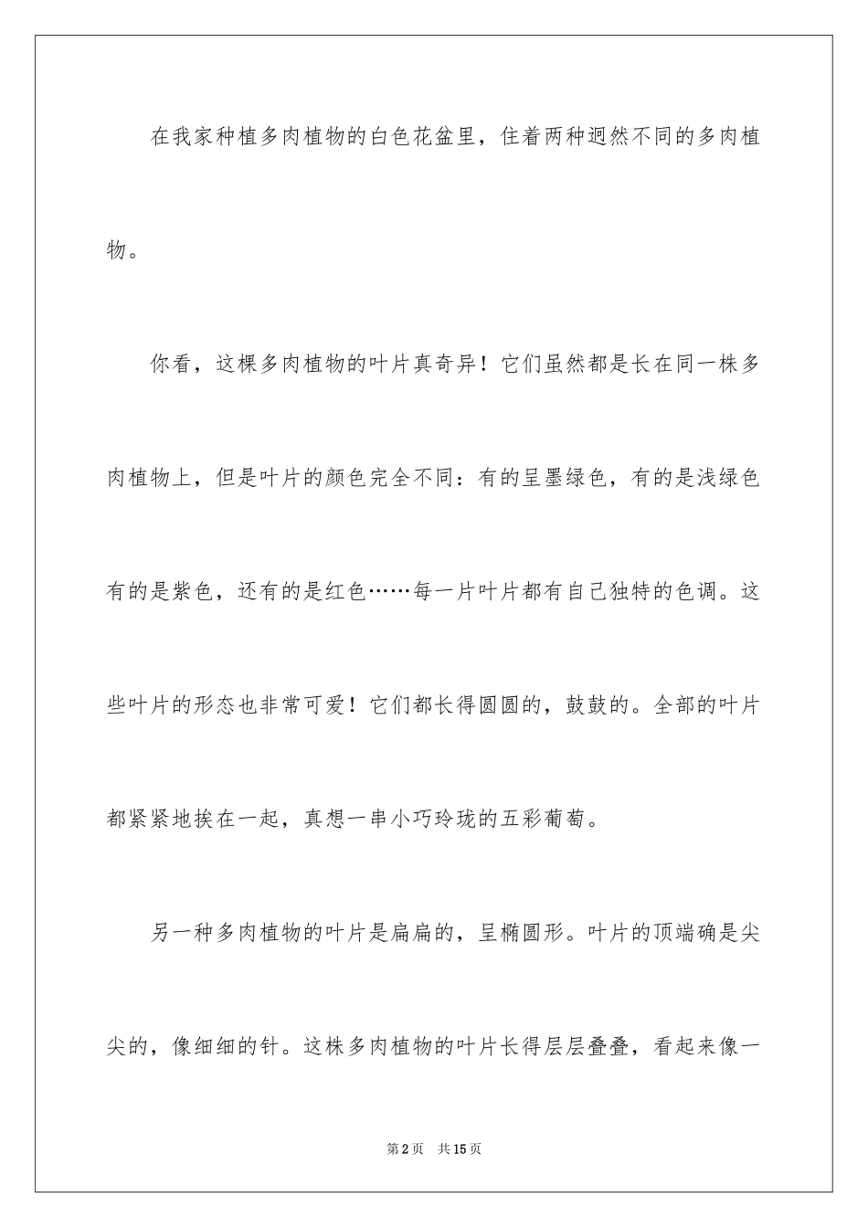 2023年可爱的多肉植物作文1.docx_第2页
