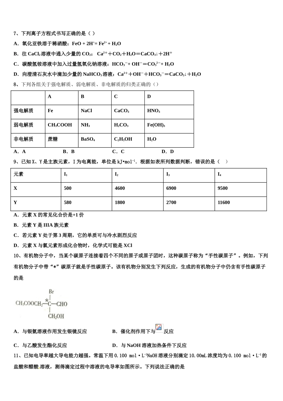 2023学年福建省福州市长乐区长乐高级中学化学高二下期末检测模拟试题（含解析）.doc_第2页