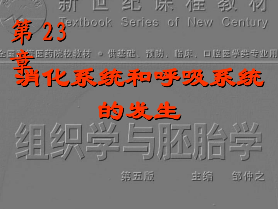 消化系统和呼吸系统的发生.ppt_第1页