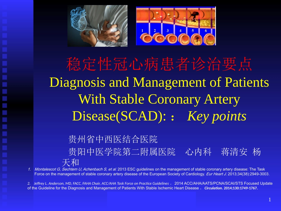 稳定性冠心病诊治要点.pptx_第1页