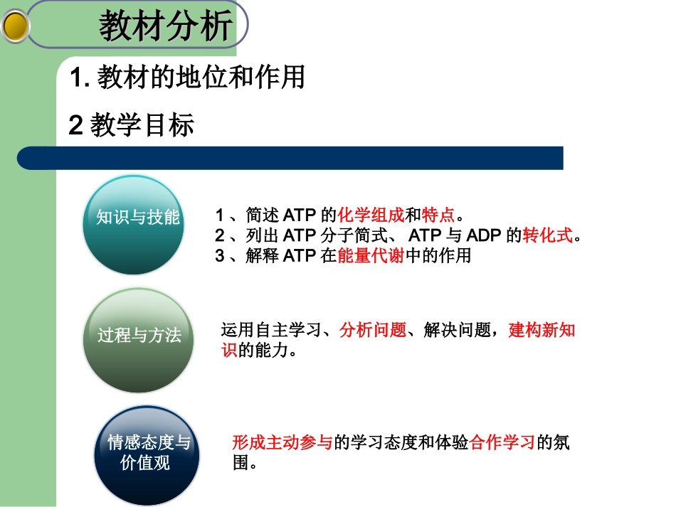 细胞的能量通货ATP-说课.ppt_第3页