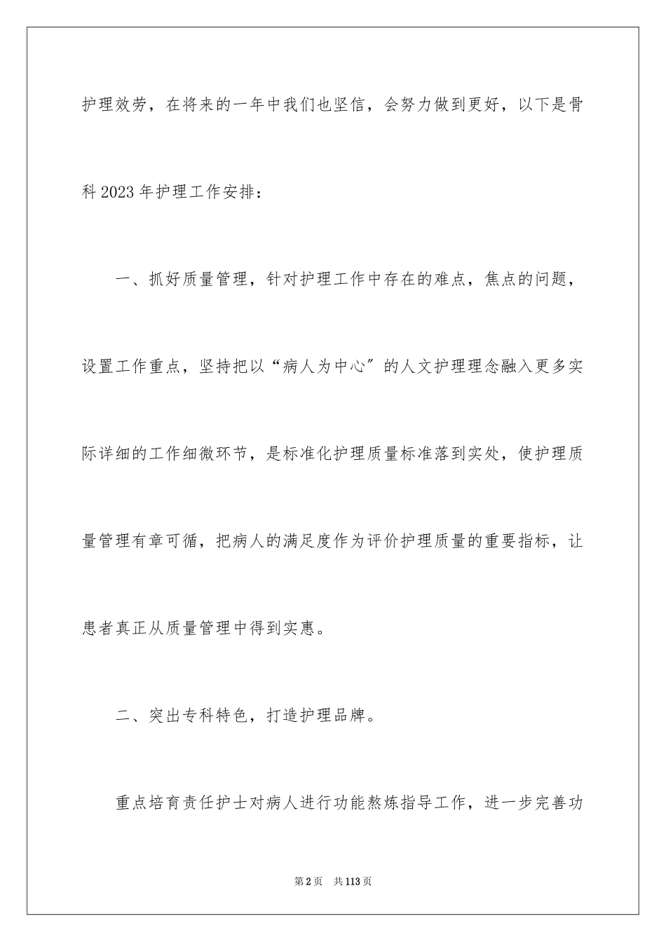 2023护理工作计划8范文.docx_第2页