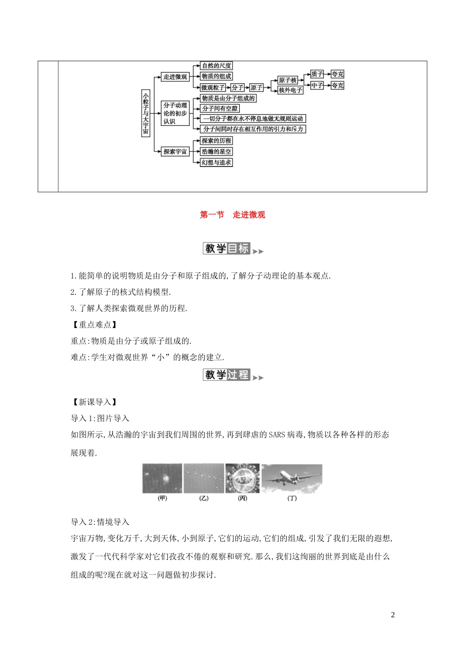 2023学年春八年级物理全册11.1走进微观教案新版沪科版.doc_第2页