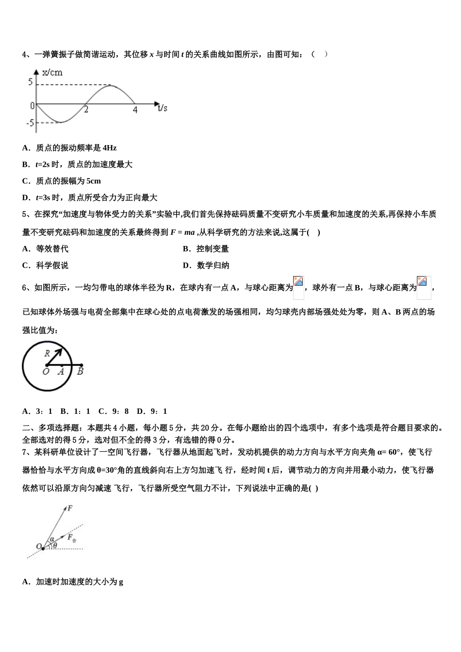 2023学年陕西省西北工业大学咸阳启迪中学物理高二下期末经典试题（含解析）.doc_第2页