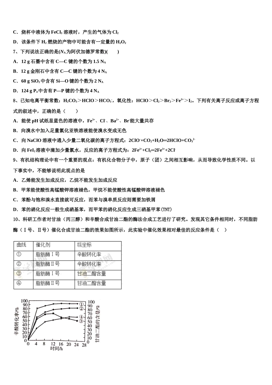 2023届山西省阳泉市阳泉中学化学高二第二学期期末质量跟踪监视试题（含解析）.doc_第2页