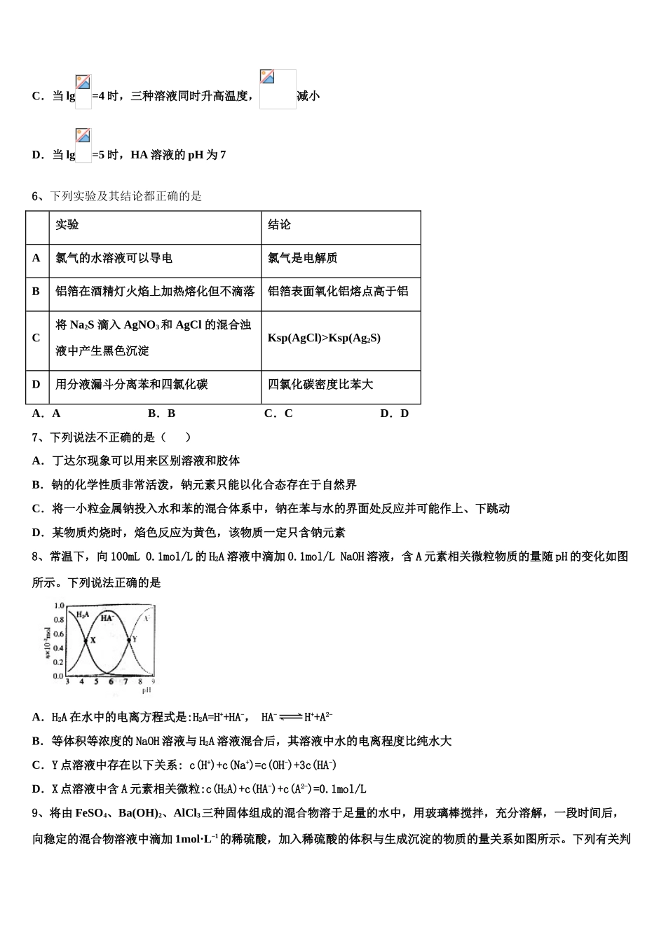 2023学年陕西省西安电子科技中学化学高二第二学期期末统考试题（含解析）.doc_第2页