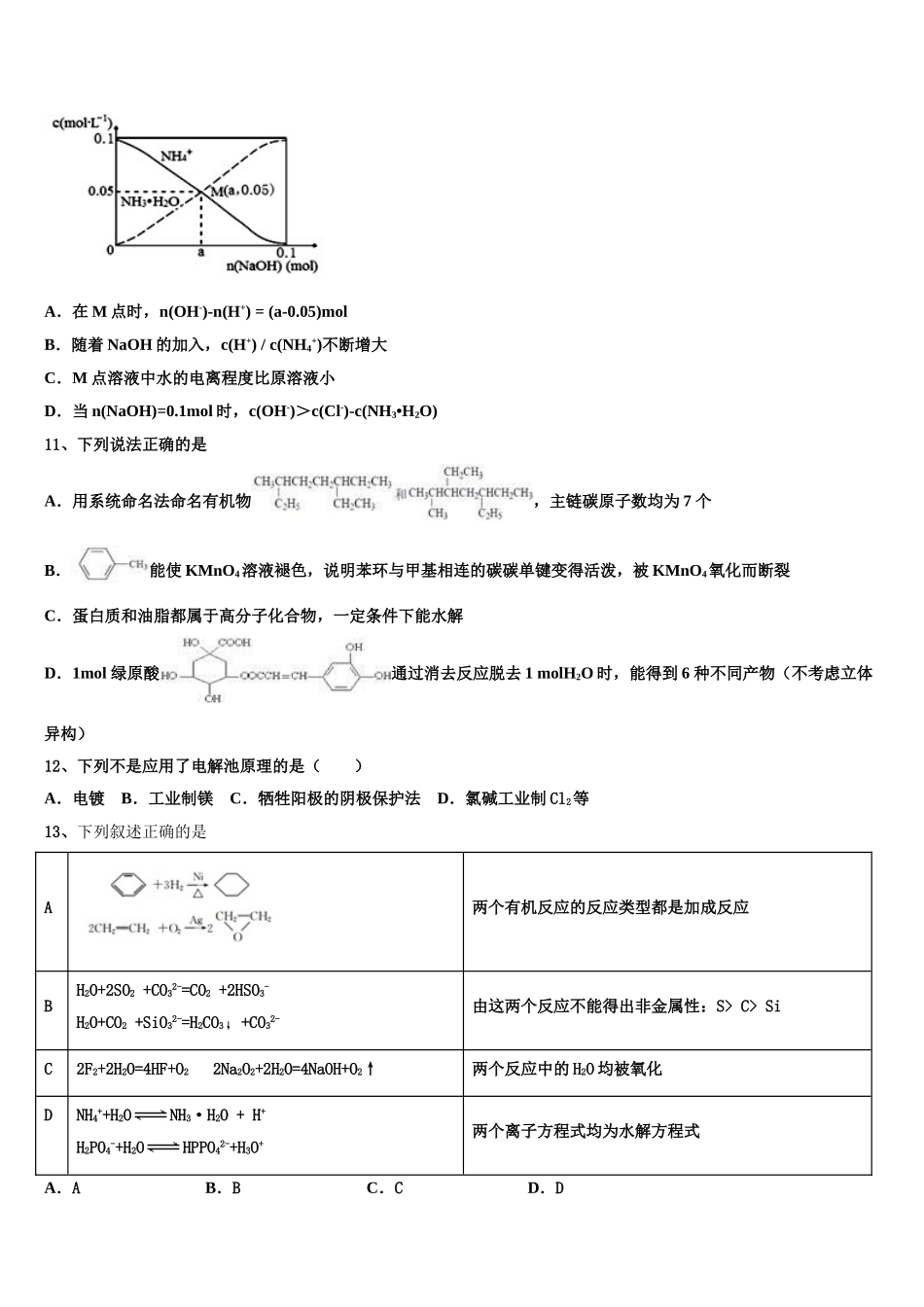 2023届江苏省赣榆智贤中学化学高二第二学期期末教学质量检测模拟试题（含解析）.doc_第3页