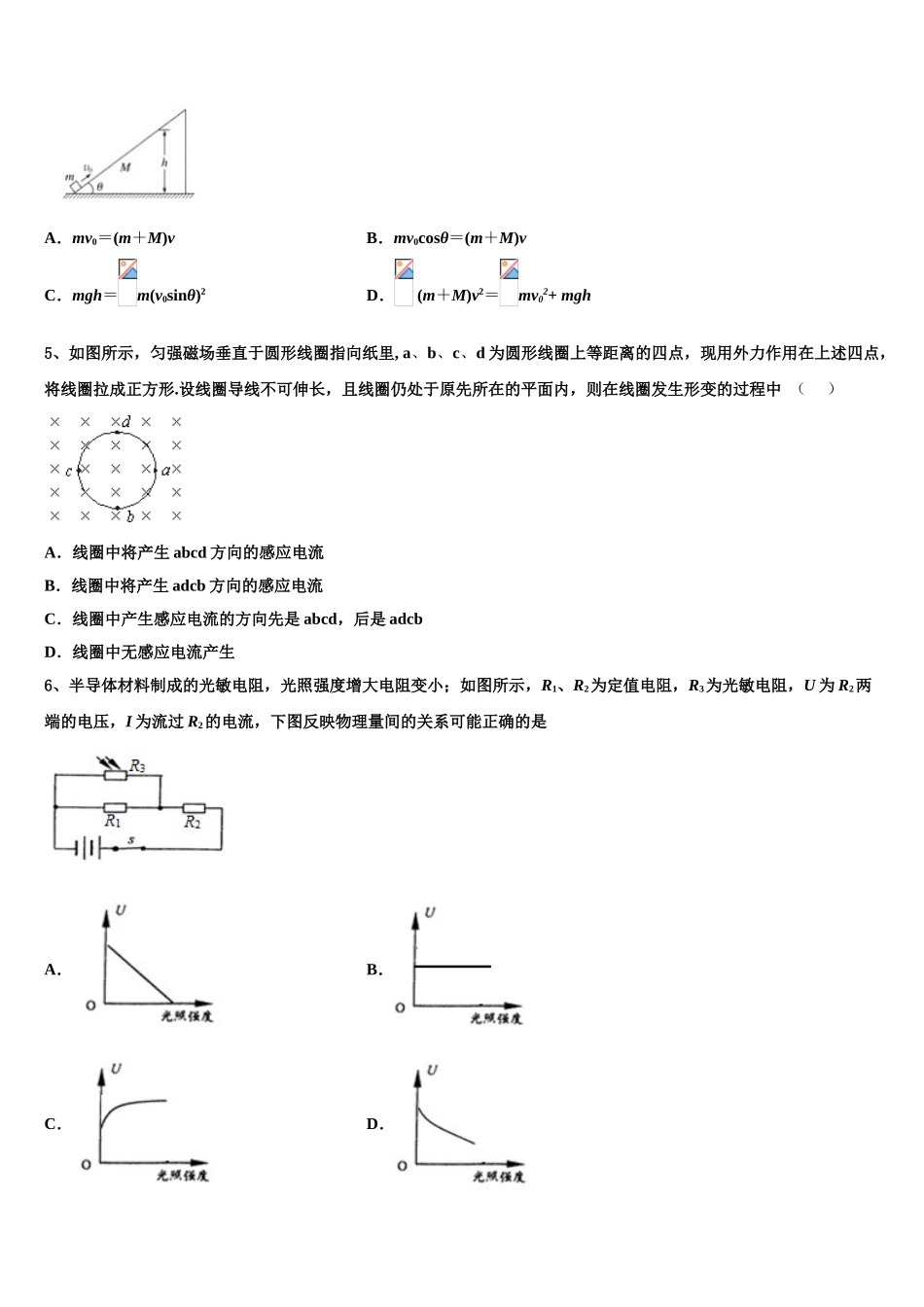 云南省曲靖市富源县二中2023学年物理高二第二学期期末达标测试试题（含解析）.doc_第2页