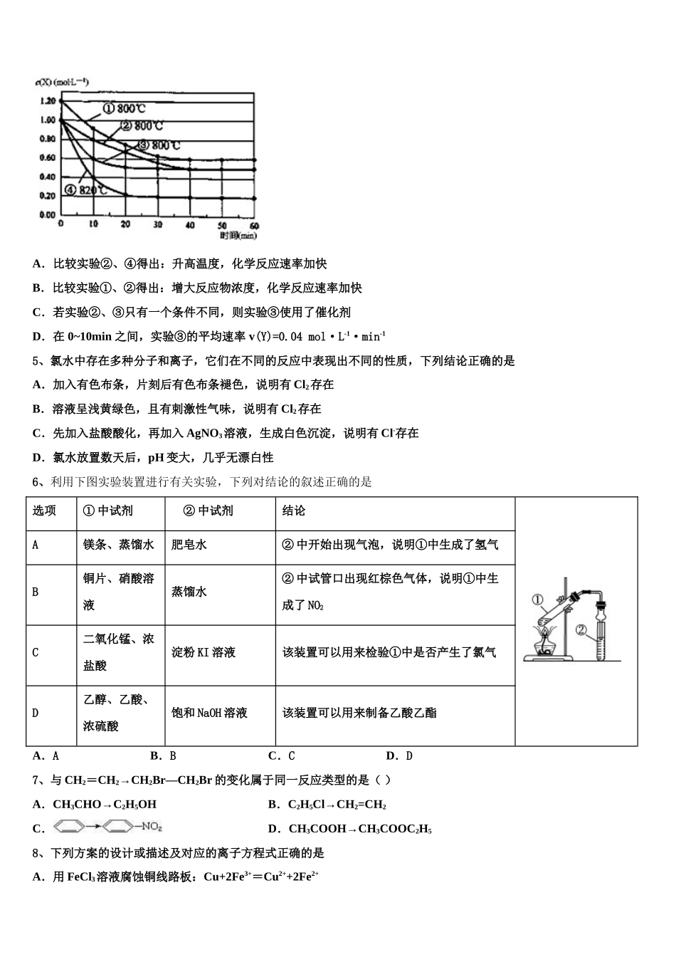云南省会泽县茚旺高级中学2023学年化学高二第二学期期末综合测试模拟试题（含解析）.doc_第2页