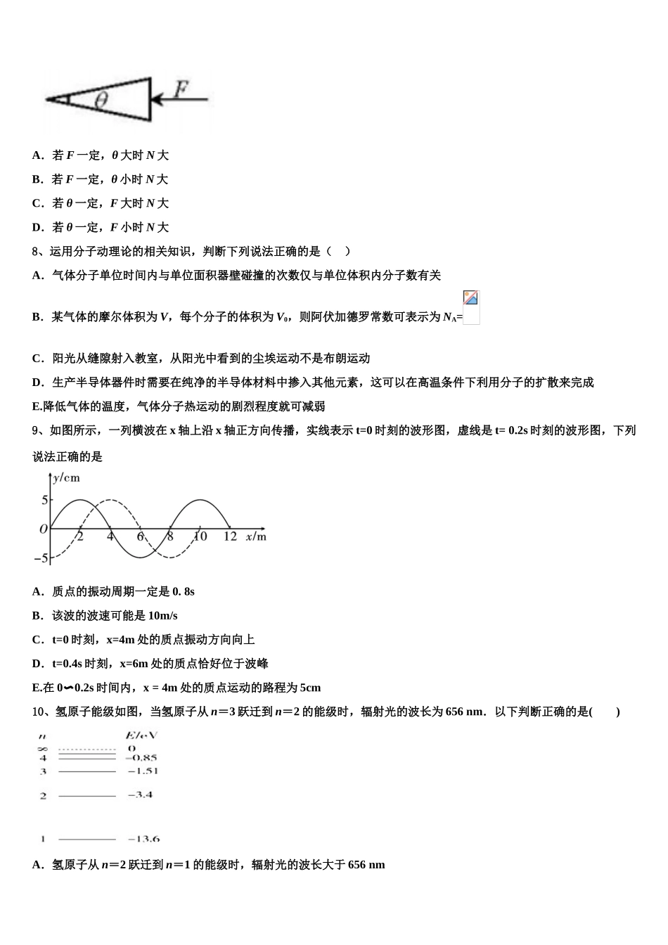 上海市浦东新区2023学年物理高二第二学期期末质量跟踪监视试题（含解析）.doc_第3页