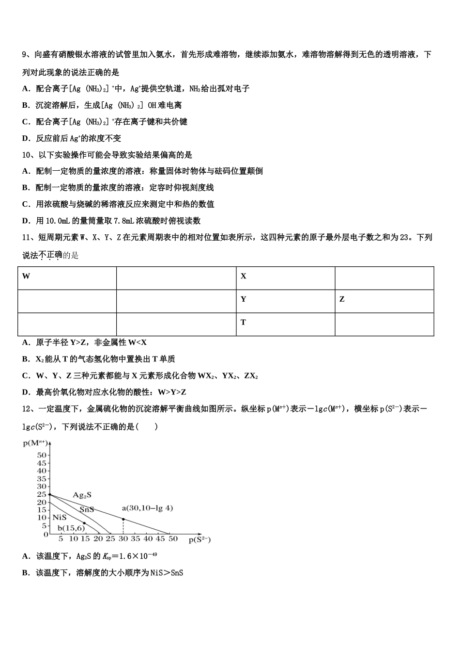 唐山市第一中学2023学年化学高二第二学期期末综合测试试题（含解析）.doc_第3页