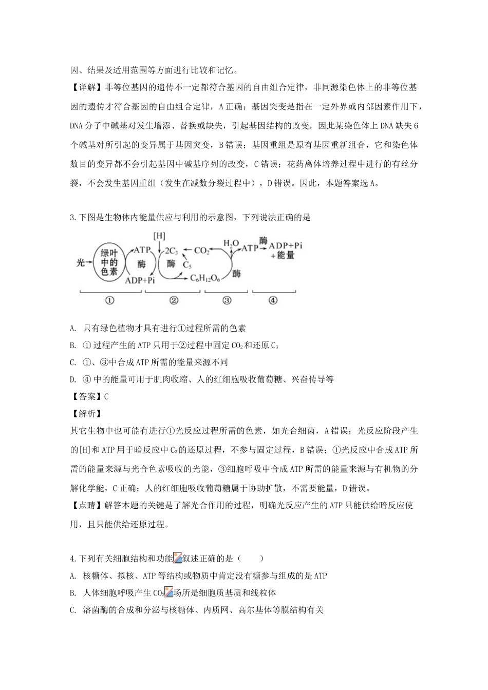 四川省泸县第二中学2023届高三生物适应性考试试题含解析.doc_第2页