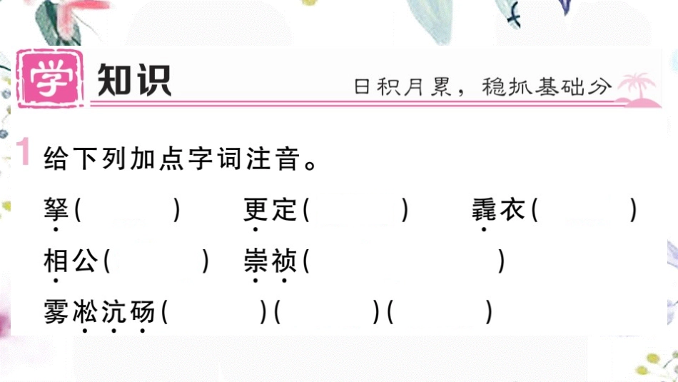 黄冈专版2023学年秋九年级语文上册第三单元12湖心亭看雪作业课件（人教版）2.pptx_第2页