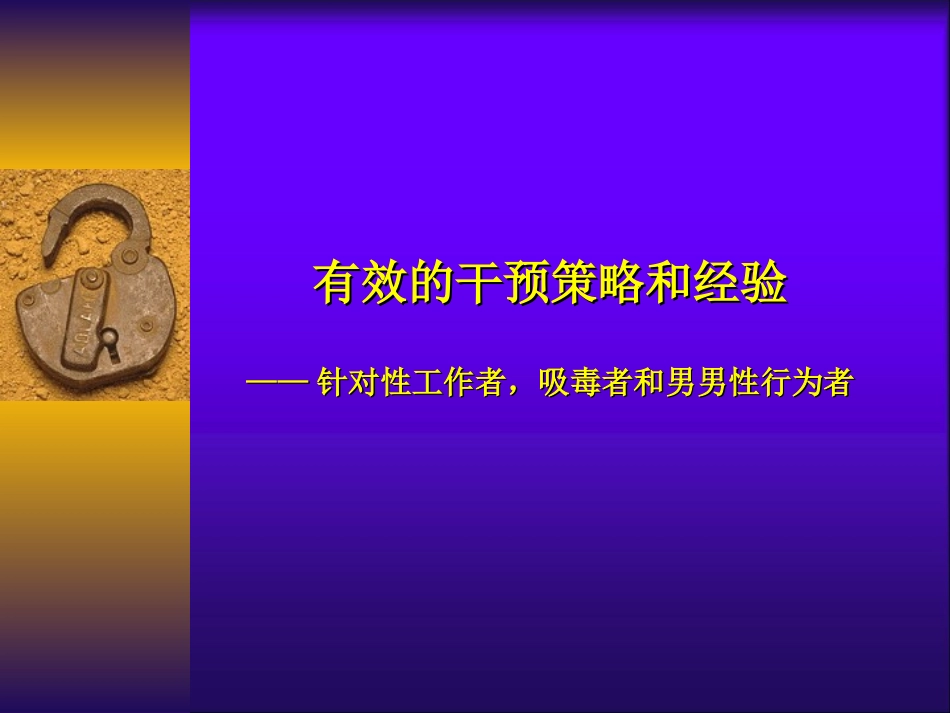 项目可行性分析——艾滋病控制项目在中国的实践.ppt_第3页