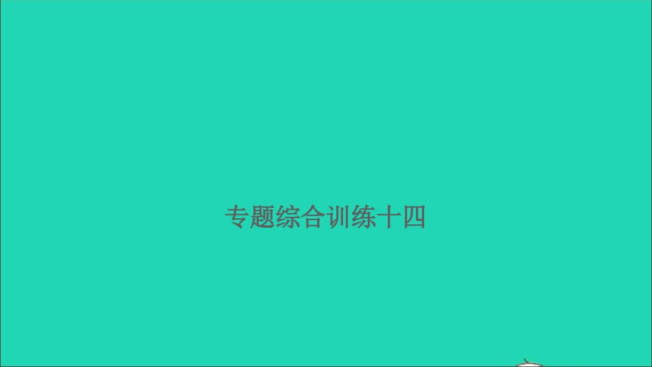 小考语文满分特训第一部分专题复习第四章积累与运用专题综合训练十四课件.ppt_第1页