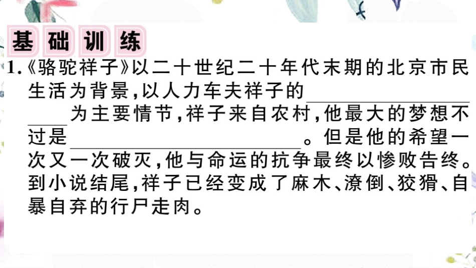 2023学年春七年级语文下册第三单元名著导读习题课件（人教版）2.pptx_第2页